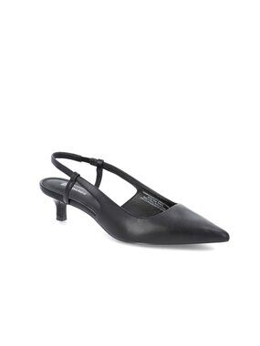 No Boundaries Faux Leather Slingback Kitten Heels
